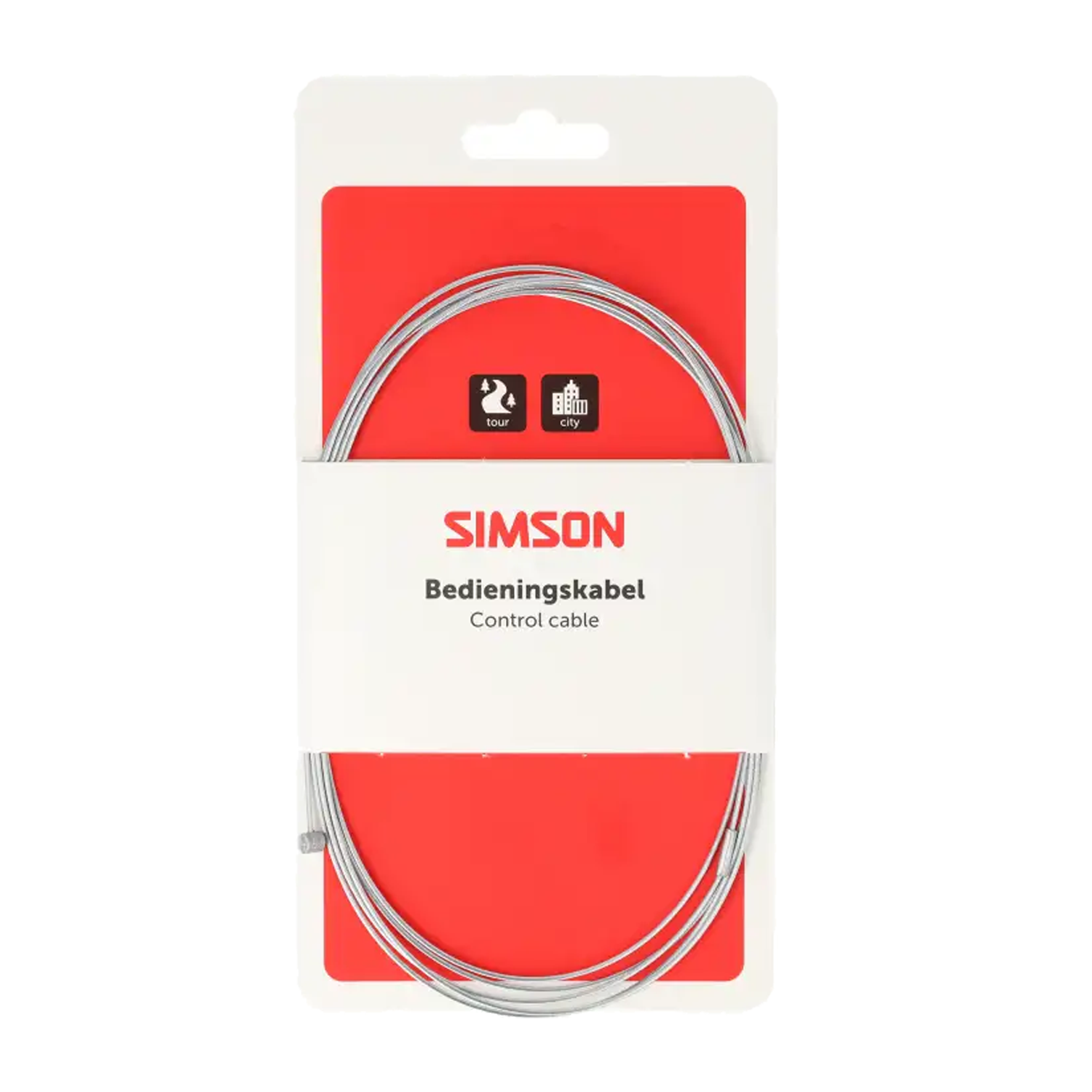 Simson schakel binnenkabel 2.25m 2 nippels