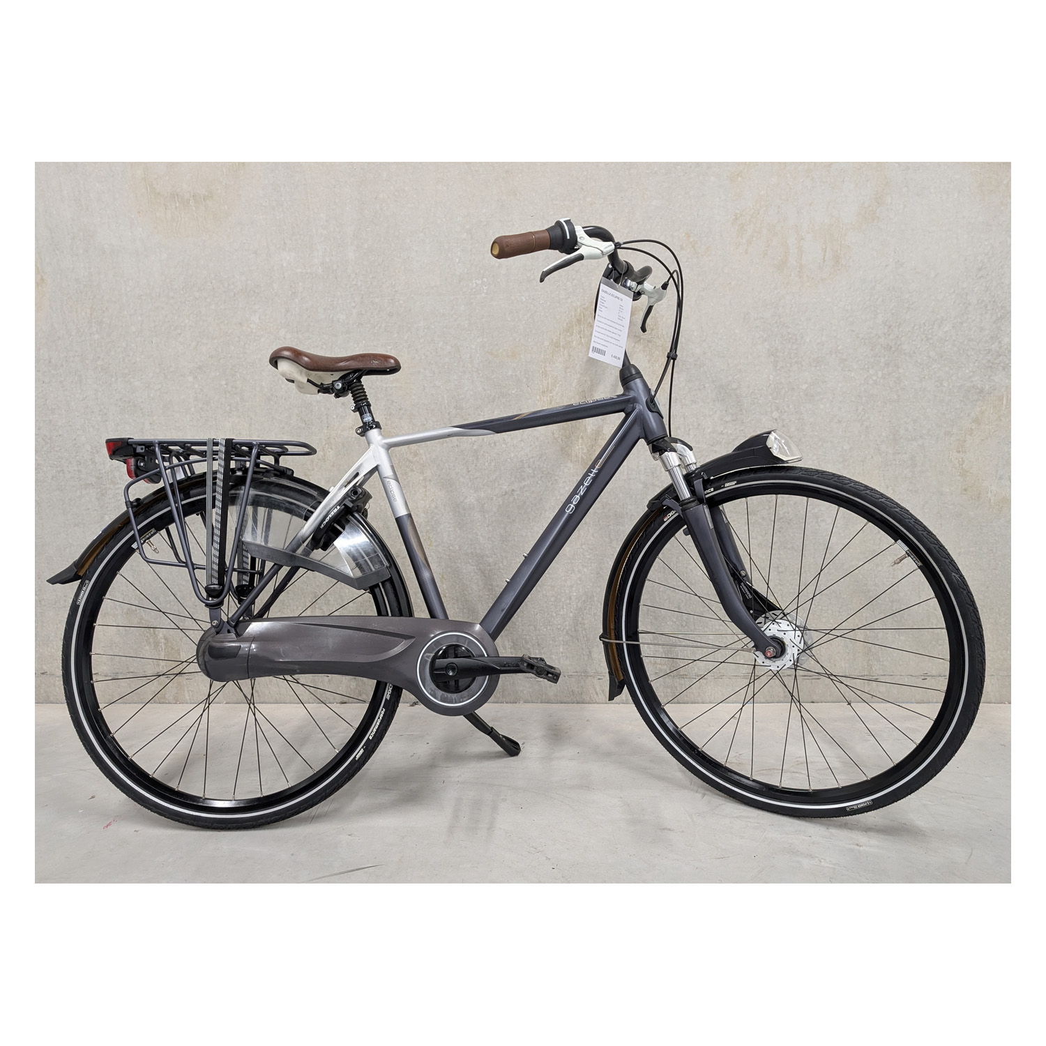 Gazelle Eclipse C8 53 cm grijs tweedehands stadsfiets Gazelle Eclipse C8 53 cm grijs tweedehands stadsfiets