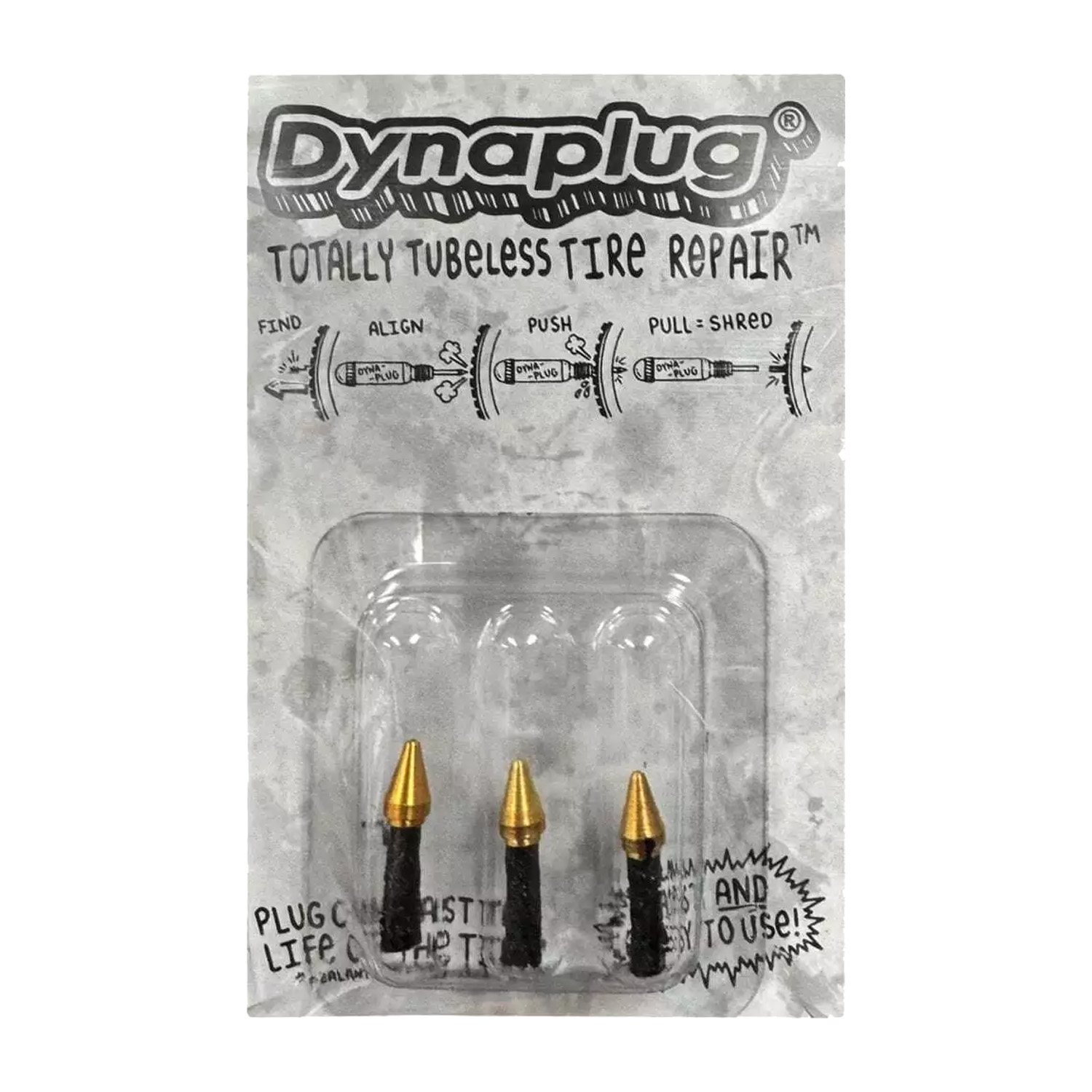 Tubeless tires repair plug 3-pack