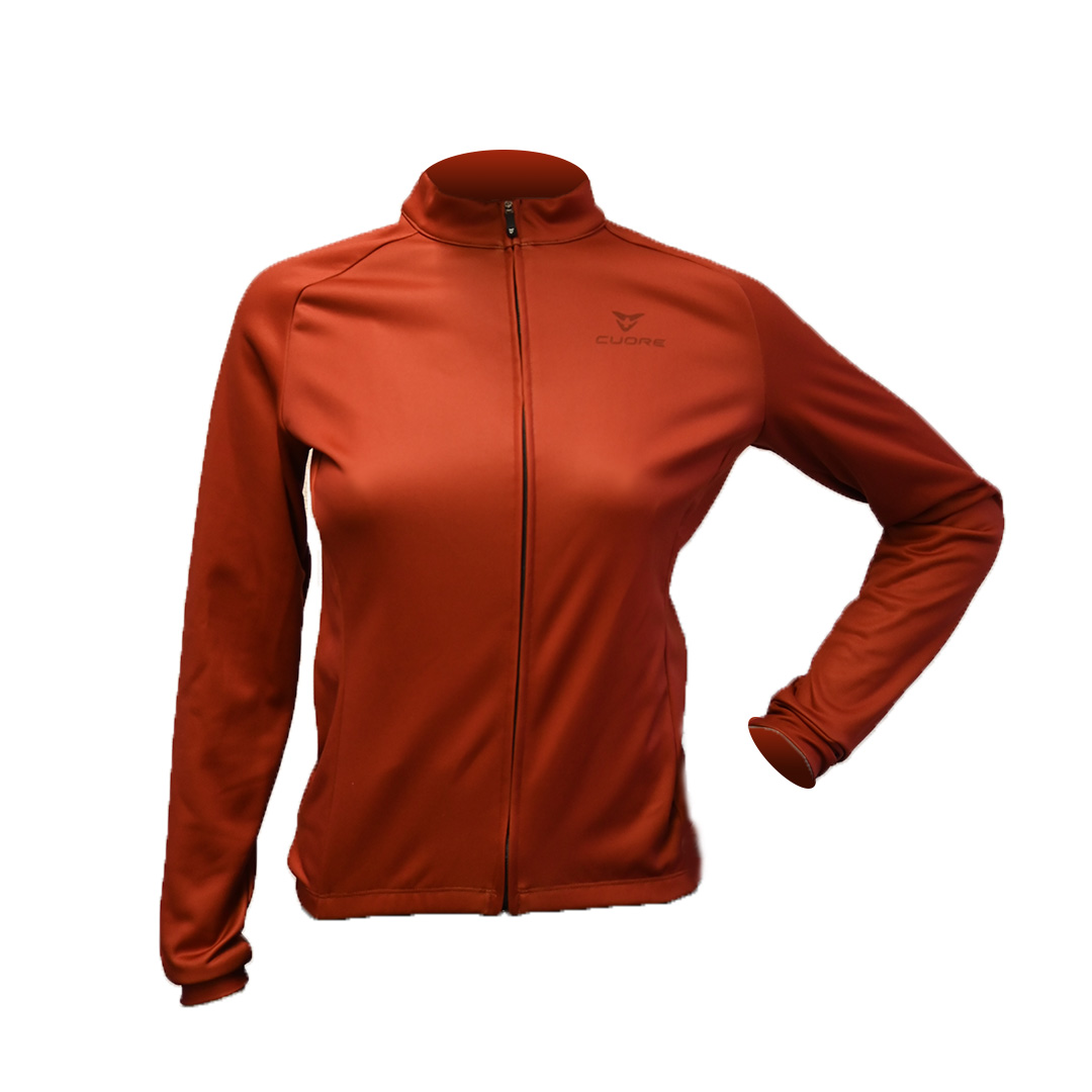 Cuore Bronze thermo fietsjack dames