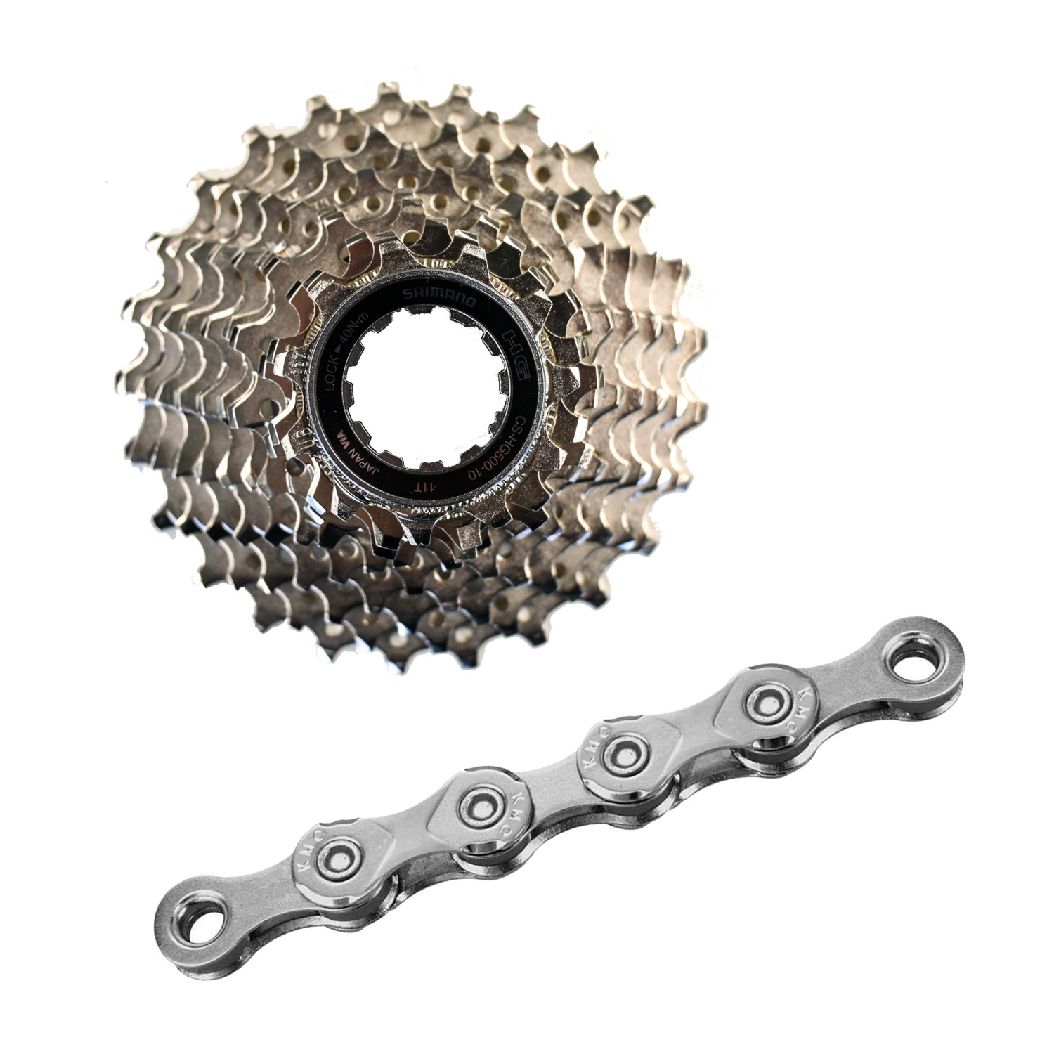 Shimano 10-speed 11-25 cassette & KMC X10 combi aanbieding