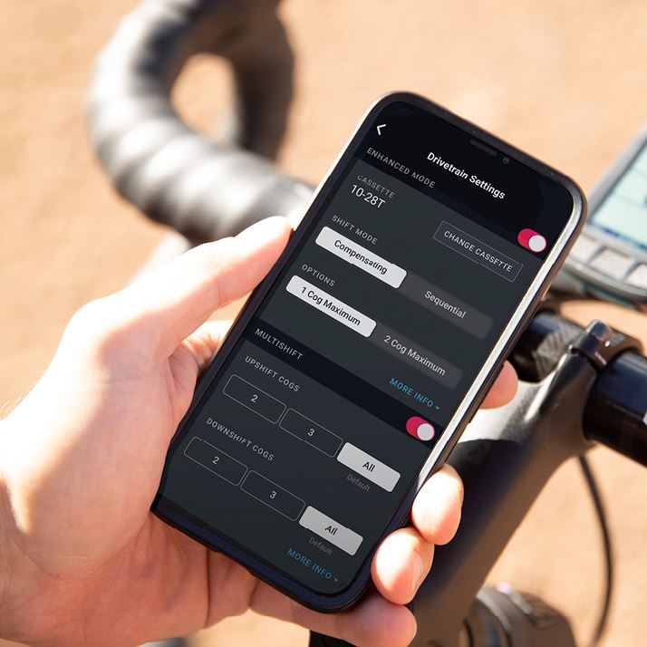 Door Sram AXS jouw fiets digitaal in de hand