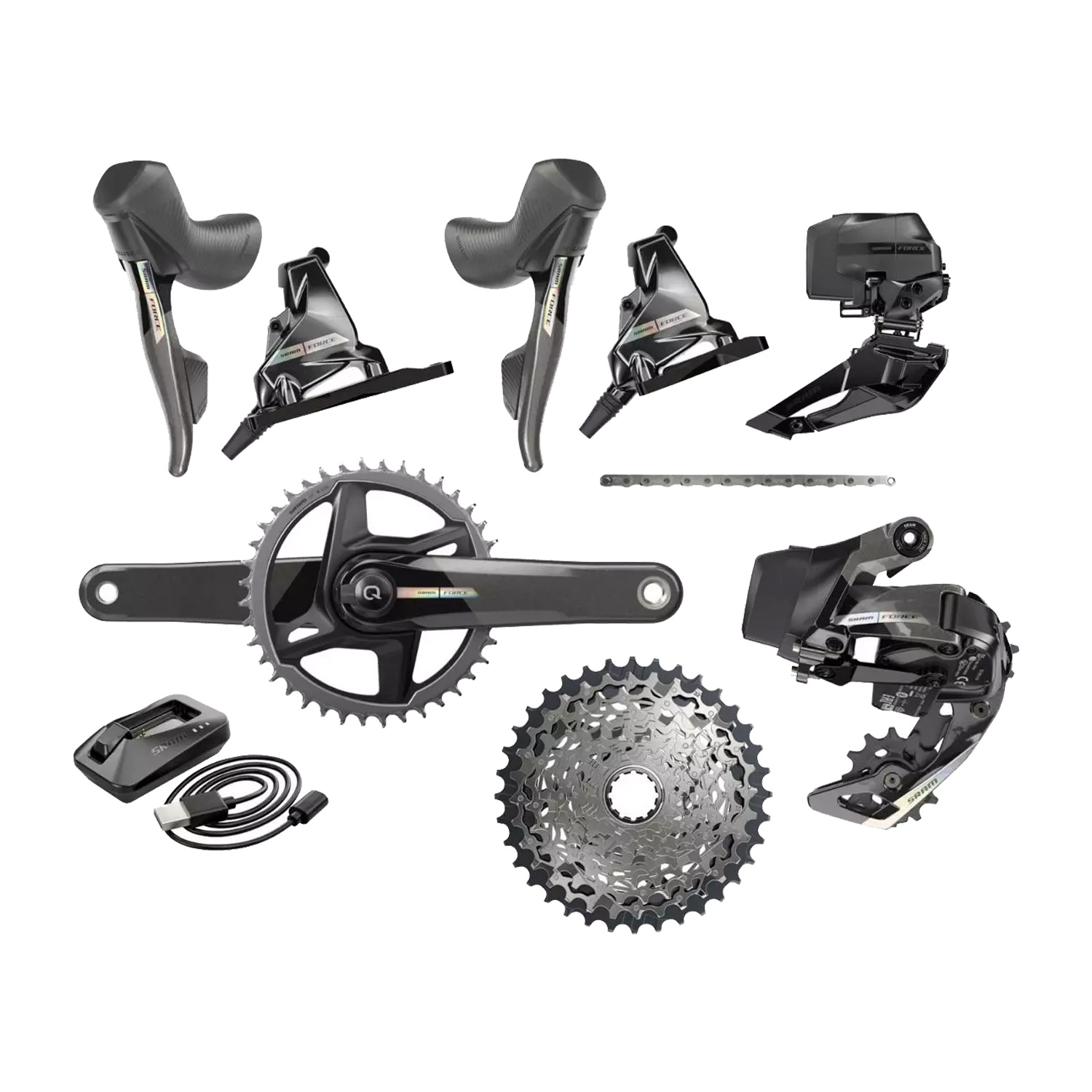 Sram Force 1 AXS D2 XPLR powermeter groepset Sram Force 1 AXS D2 XPLR powermeter groepset